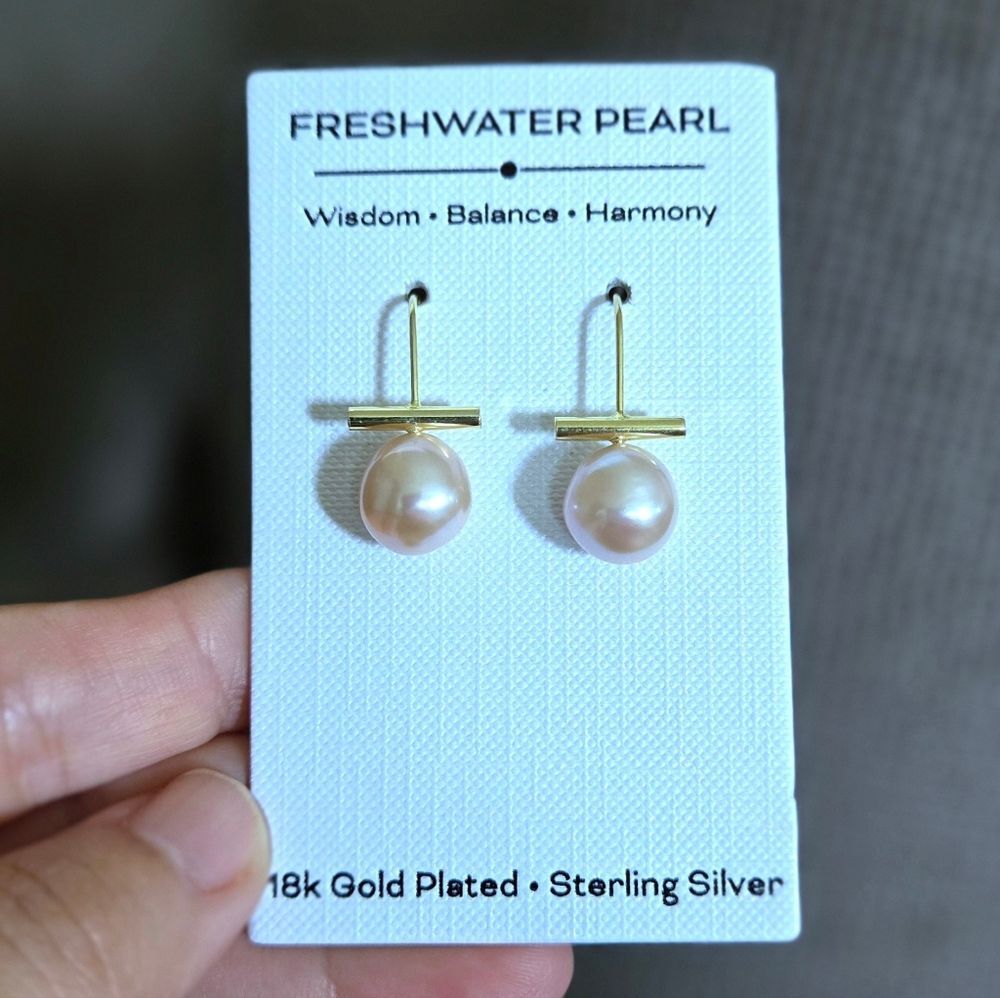 Pinkš©·āFreshwater Pearl Drop Earrings
